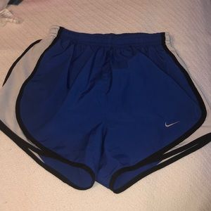blue and black nike shorts